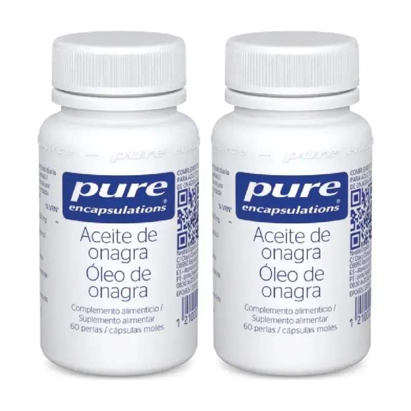 Pure Aceite Onagra Duplo, 2 x 60 Cápsulas Vegetales | Farmacia Barata Pure Aceite Onagra Duplo, 2 x 60 Cápsulas Vegetales | Farmacia Barata