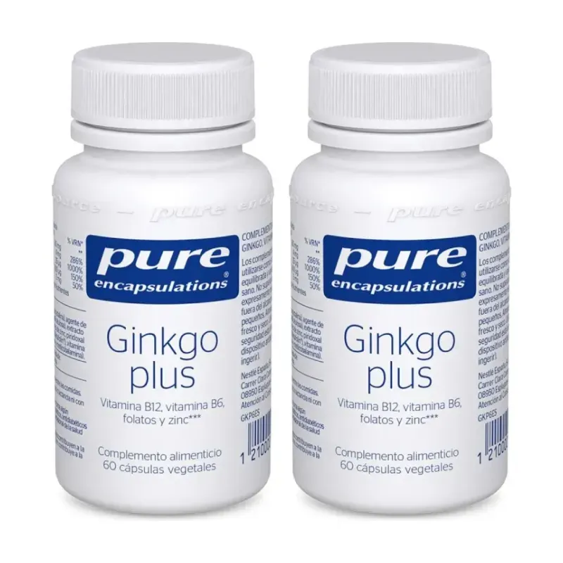 Pure Ginkgo plus Duplo, 2 x 60 Cápsulas Vegetales | Farmacia Barata Pure Ginkgo plus Duplo, 2 x 60 Cápsulas Vegetales | Farmacia Barata