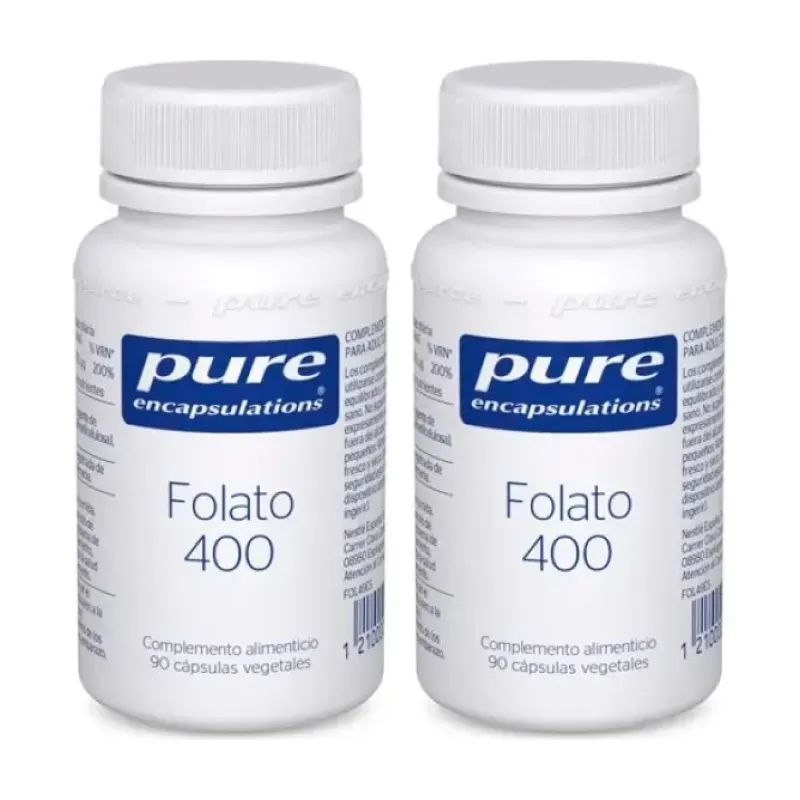 Pure Folato 400 Duplo, 2 x 90 Cápsulas Vegetales | Farmacia Barata Pure Folato 400 Duplo, 2 x 90 Cápsulas Vegetales | Farmacia Barata