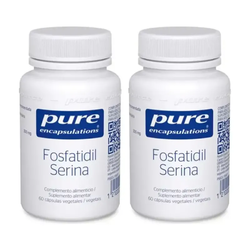 Pure Fosfatidil Serina Duplo, 2 x 60 Cápsulas Vegetales | Farmacia Barata Pure Fosfatidil Serina Duplo, 2 x 60 Cápsulas Vegetales | Farmacia Barata
