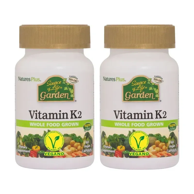 Natures Plus Garden Vitamina K2 Duplo, 2 x 60 caps | Farmacia Barata Natures Plus Garden Vitamina K2 Duplo, 2 x 60 caps | Farmacia Barata