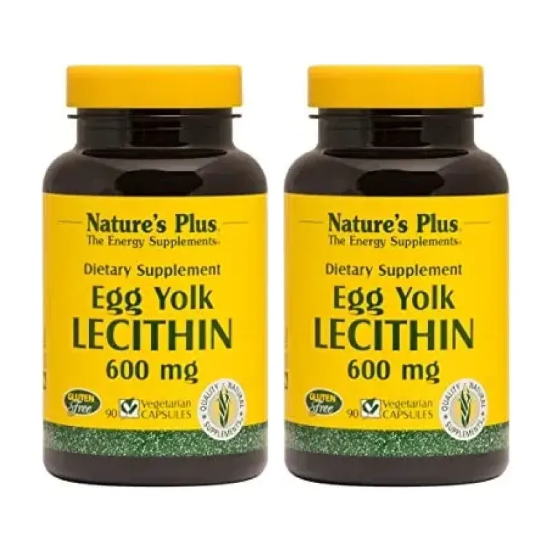Natures Plus Lecitina De Huevo 600 mg Duplo, 2 x 90 caps. | Farmacia Barata