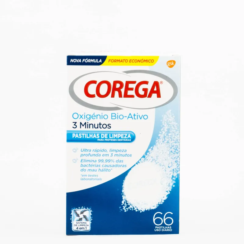 Corega Tabs Efervescentes limpiadoras, 66 tabletas. Corega Tabs Efervescentes limpiadoras, 66 tabletas.