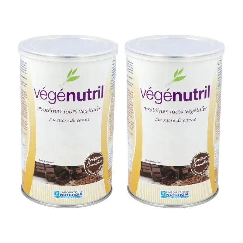 Nutergia Vegenutril Chocolate (guisante) Duplo, 2 x 300g. | Farmacia Barata