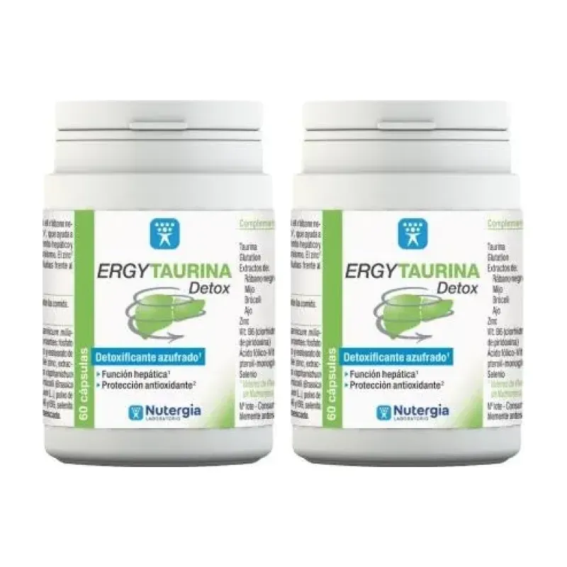 Ergytaurina detox Duplo, 2 x 60 cápsulas | Farmacia Barata