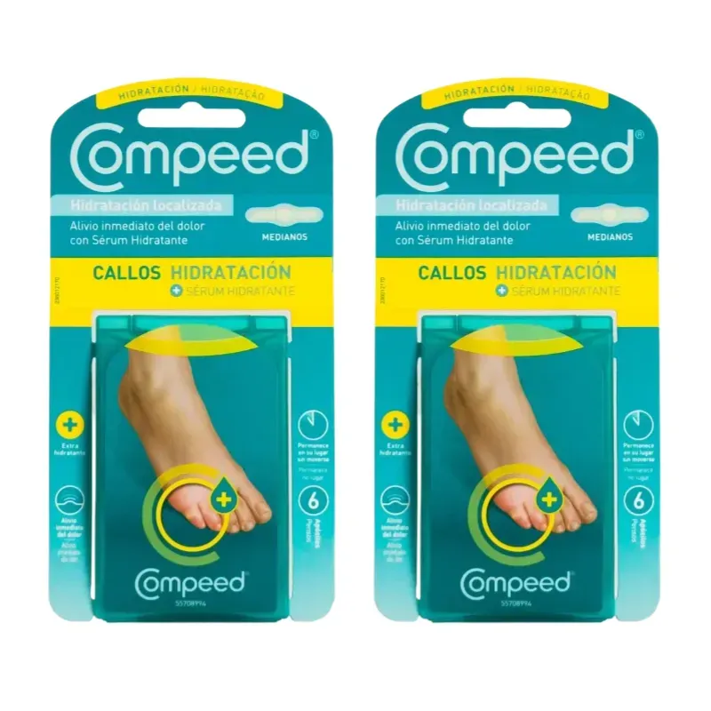 Compeed Callos Hidratación Medianos Duplo, 2 x 6 ud | Farmacia Barata Compeed Callos Hidratación Medianos Duplo, 2 x 6 ud | Farmacia Barata
