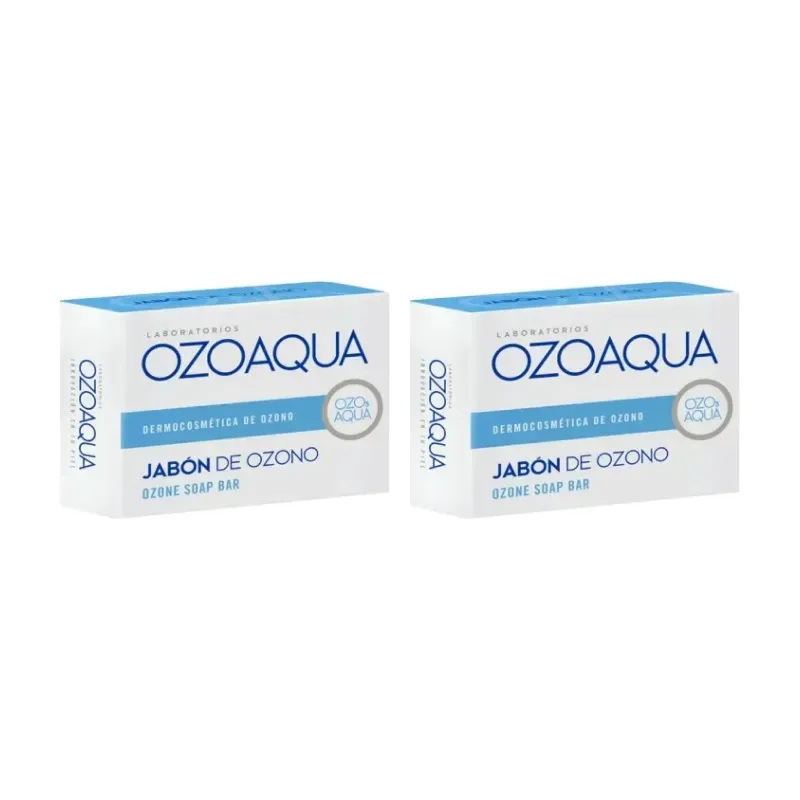 Ozoaqua Jabón de Ozono Duplo, 2 x 100 g | Farmacia Barata Ozoaqua Jabón de Ozono Duplo, 2 x 100 g | Farmacia Barata