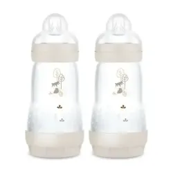 MAM Biberon Easy Start anti-cólico +2 meses color neutro Duplo, 2 x 260 ml