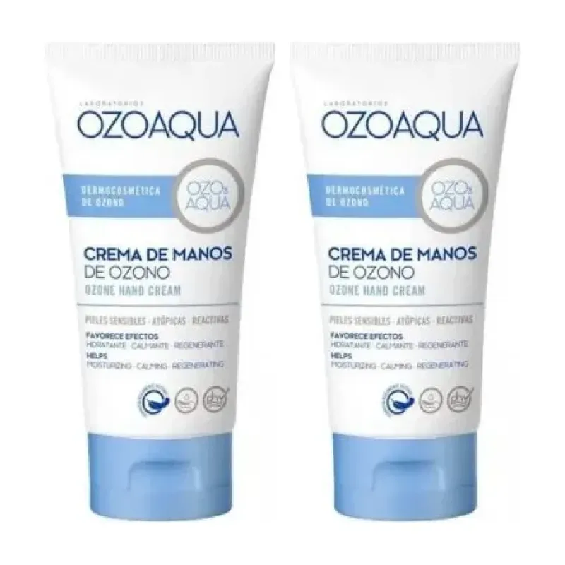 Ozoaqua Crema de Manos Ozono Duplo, 2 x 50 ml | Farmacia Barata
