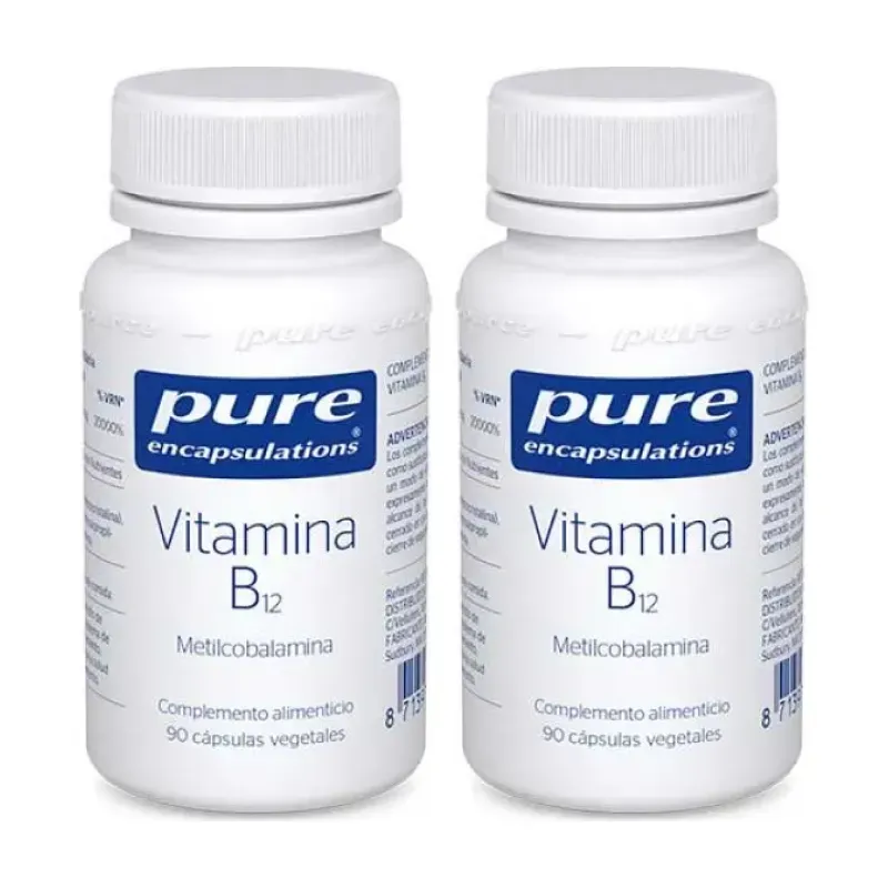 Pure Vitamina B12 Duplo, 2 x 90 cápsulas vegetales | Farmacia Barata Pure Vitamina B12 Duplo, 2 x 90 cápsulas vegetales | Farmacia Barata