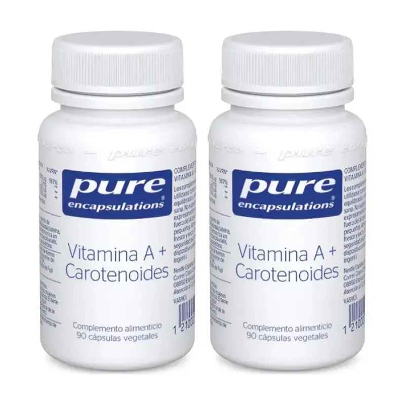 Pure Vitamina A+ Carotenoides Duplo, 2 x 90 Cápsulas Vegetales | Farmacia Barata Pure Vitamina A+ Carotenoides Duplo, 2 x 90 Cápsulas Vegetales | Farmacia Barata
