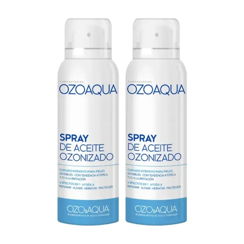 Ozoaqua Spray de Aceite Ozonizado Duplo, 2 x 100 ml | Farmacia Barata Ozoaqua Spray de Aceite Ozonizado Duplo, 2 x 100 ml | Farmacia Barata