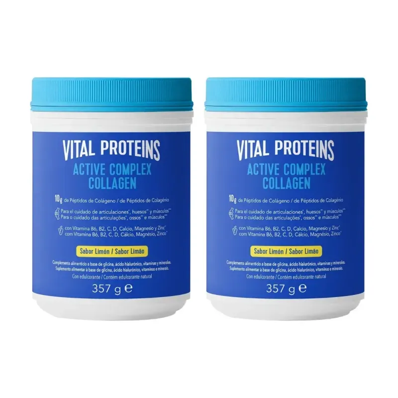 Vital Proteins Active Complex Collagen Sabor Limón Duplo, 2 x 357 g | Farmacia Barata Vital Proteins Active Complex Collagen Sabor Limón Duplo, 2 x 357 g | Farmacia Barata