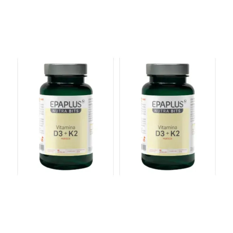 Epaplus Nutrabits Vitamina D3+Vitamina K2 Duplo, 2 x 90 cápsulas | Farmacia Barata