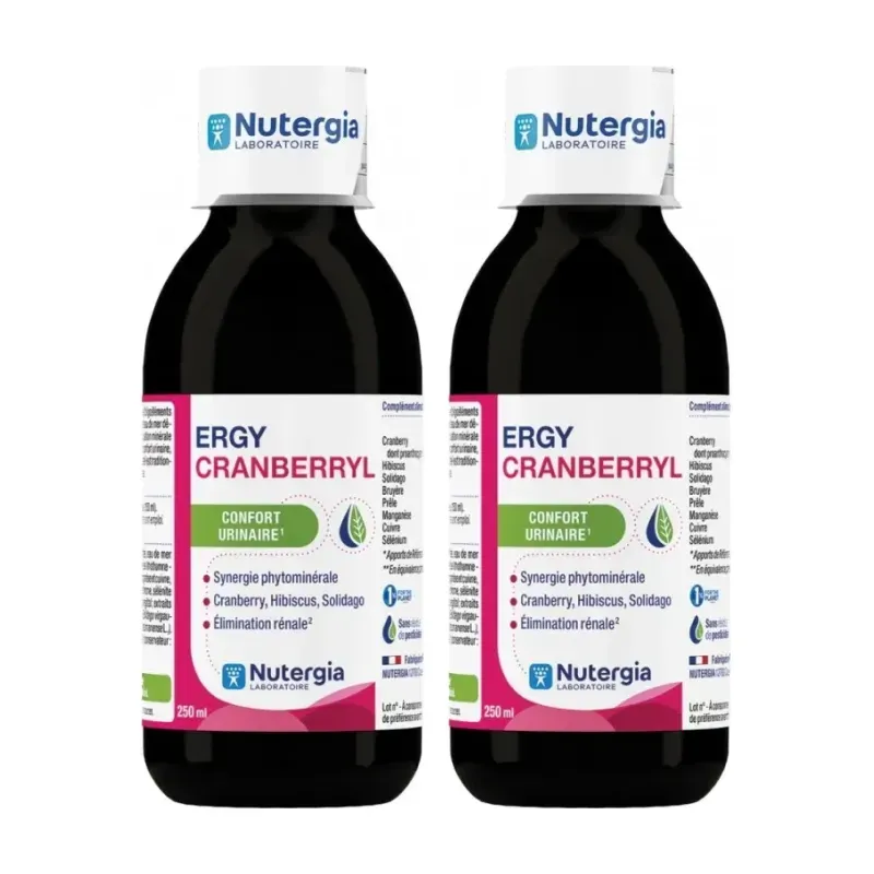 Ergy Cramberryl Duplo, 2 x 250 ml | Farmacia Barata Ergy Cramberryl Duplo, 2 x 250 ml | Farmacia Barata
