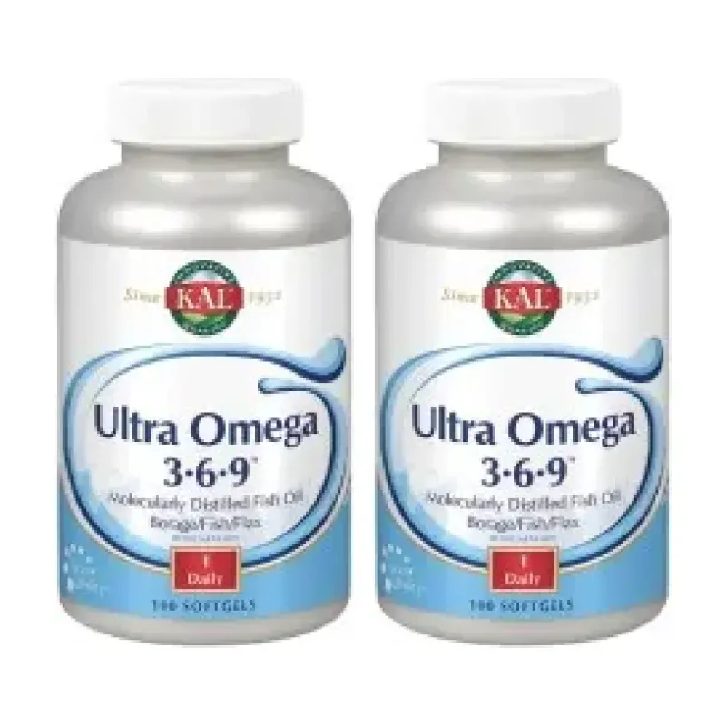 Kal Ultra Omega 3-6-9 Duplo, 2 x 100 Perlas. | Farmacia Barata Kal Ultra Omega 3-6-9 Duplo, 2 x 100 Perlas. | Farmacia Barata