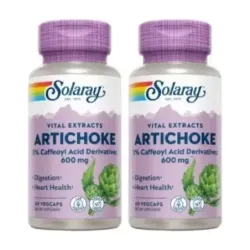 Solaray Artichoke (Alcachofa) 300 mg Duplo, 2 x 60 cápsulas vegetales