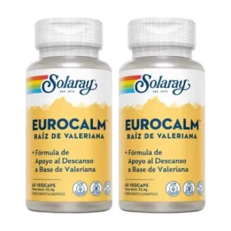 Solaray EuroCalm Duplo, 2 x 60 cápsulas veganas | Farmacia Barata Solaray EuroCalm Duplo, 2 x 60 cápsulas veganas | Farmacia Barata