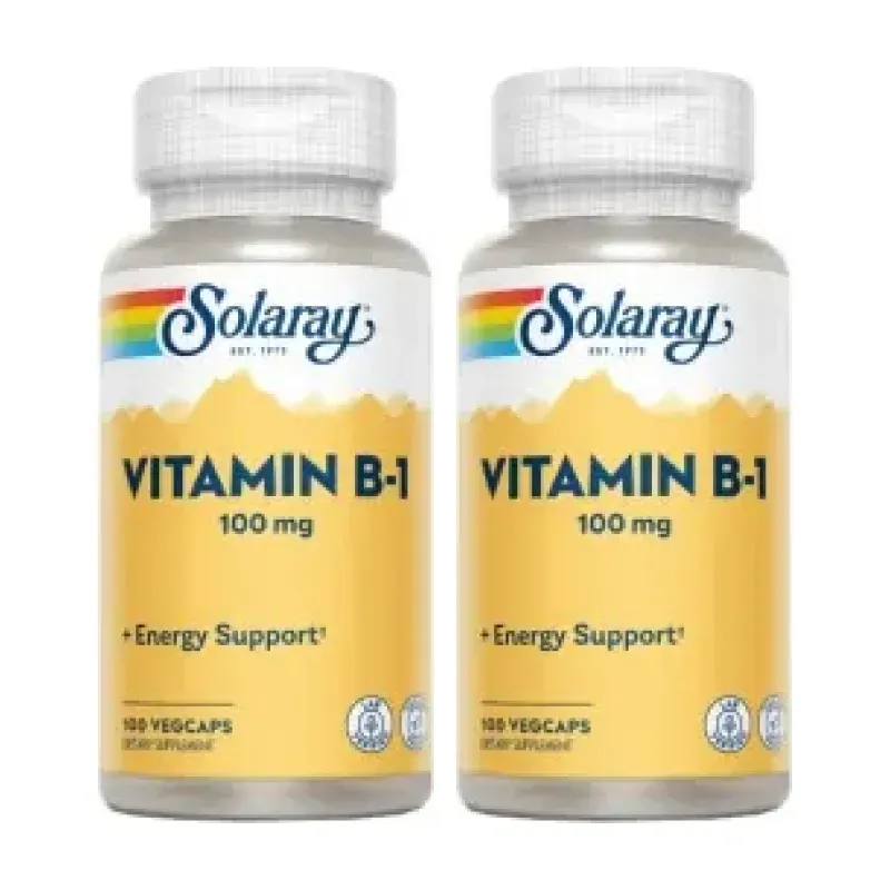 Solaray B1 100 mg Duplo, 2 x 100 cápsulas vegetales | Farmacia Barata Solaray B1 100 mg Duplo, 2 x 100 cápsulas vegetales | Farmacia Barata