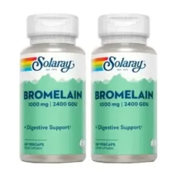Solaray Bromelain Duplo, 2 x 60 cápsulas