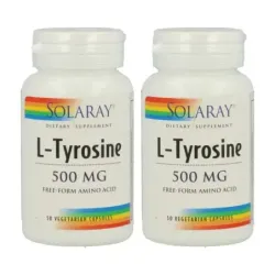 Solaray L-Phenylalanine 500 mg Duplo, 2 x 60 cápsulas veganas
