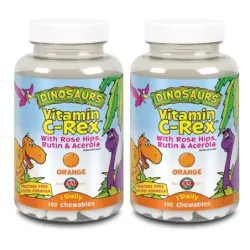 Kal Vitamina-C Rex Duplo, 2 x 100 Dino Masticables.