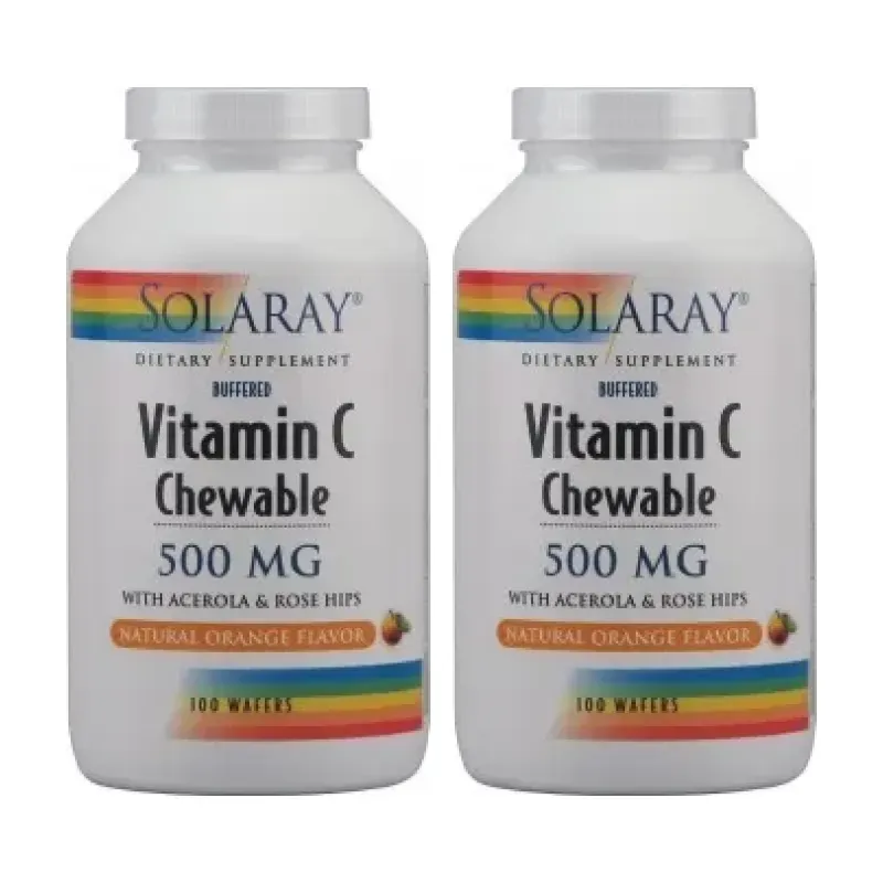 Solaray Vitamina C 500 mg Duplo, 2 x 100 comp. mast. naranja | Farmacia Barata Solaray Vitamina C 500 mg Duplo, 2 x 100 comp. mast. naranja | Farmacia Barata