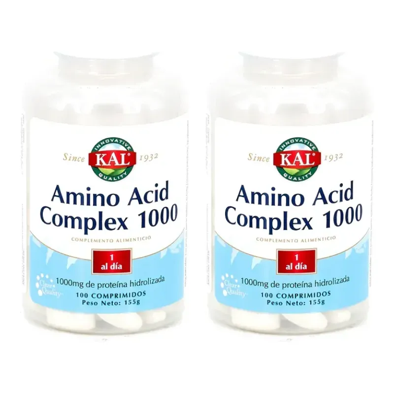 KAL Amino Acid Complex Duplo, 2 x 100 comprimidos | Farmacia Barata KAL Amino Acid Complex Duplo, 2 x 100 comprimidos | Farmacia Barata