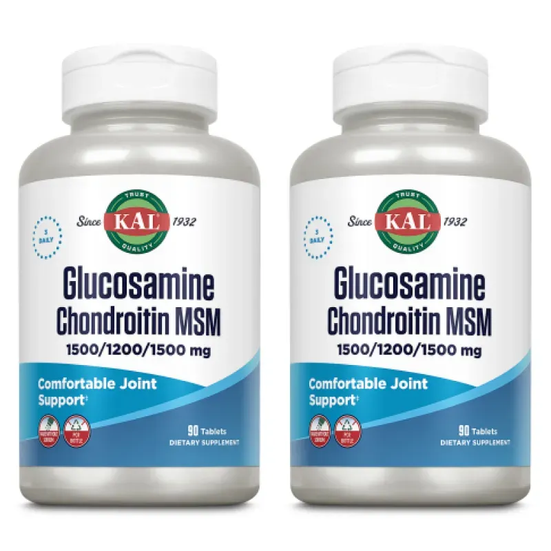 KAL Glucosamine/Chondroitin/MSM Duplo, 2 x 90 comprimidos | Farmacia Barata KAL Glucosamine/Chondroitin/MSM Duplo, 2 x 90 comprimidos | Farmacia Barata