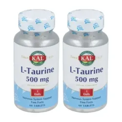 KAL L-Taurine 500 mg Duplo, 2 x 60 comprimidos