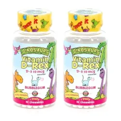 KAL Rex Vitamin D 400UI Duplo, 2 x 90 dinos. Masticables