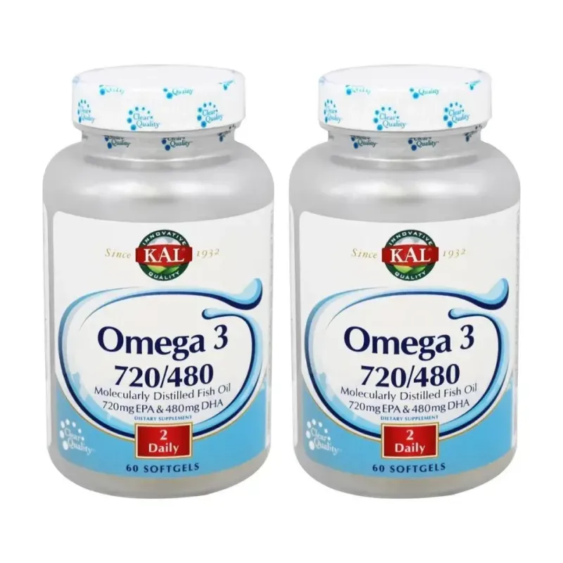 KAL Omega 3 720/480 Duplo, 2 x 60 perlas | Farmacia Barata