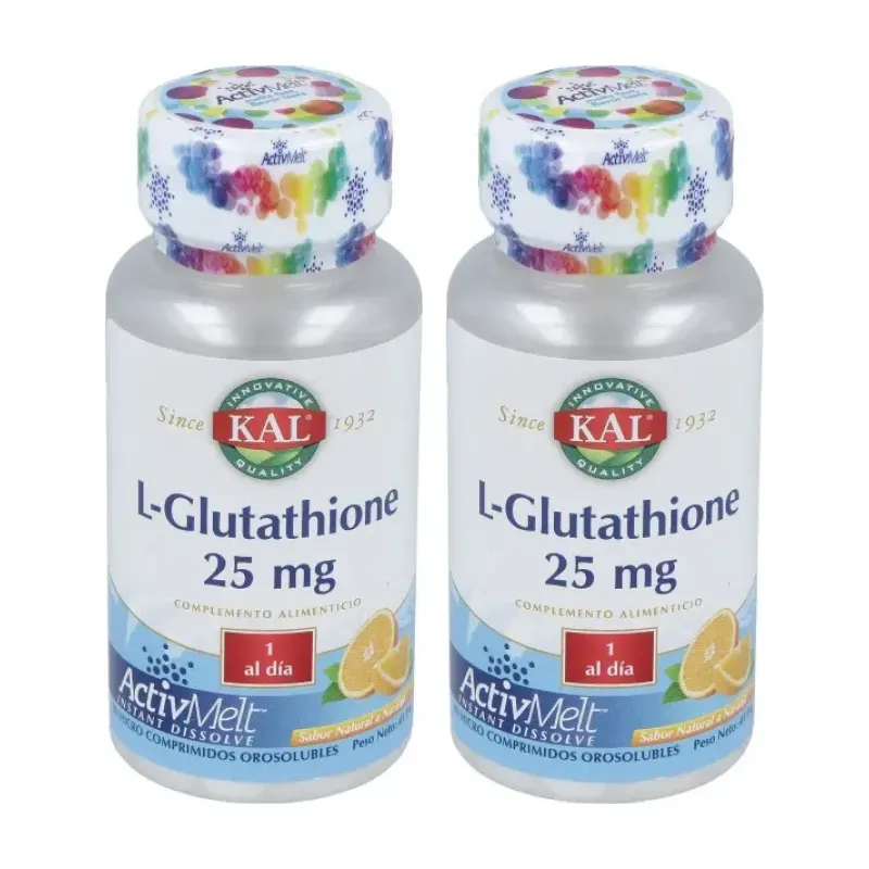 KAL L-Glutathione 25 mg Duplo, 2 x 90 compr. | Farmacia Barata