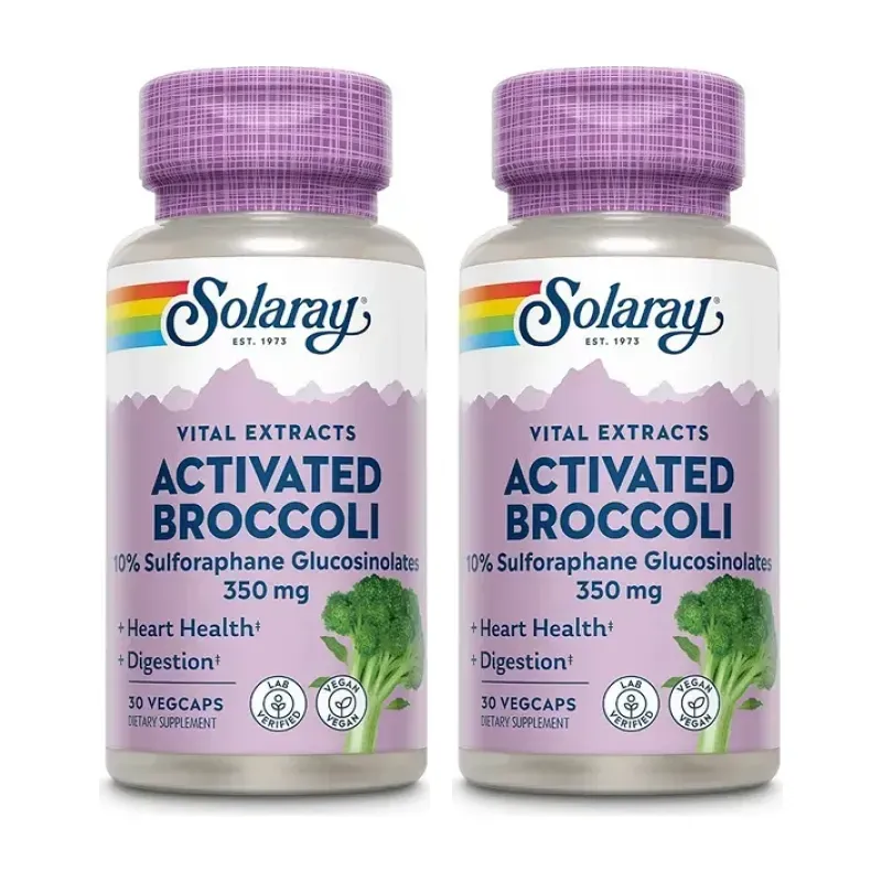 Solaray Activated Broccoli Seed Extract 350 mg Duplo, 2 x 30 vegcaps | Farmacia Barata