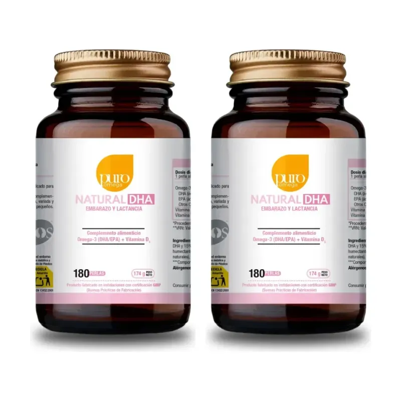 Puro Omega Natural DHA Embarazo y Lactancia Duplo, 2 x 180 perlas | Farmacia Barata Puro Omega Natural DHA Embarazo y Lactancia Duplo, 2 x 180 perlas | Farmacia Barata