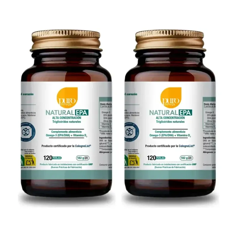 Puro Omega Natural EPA Máxima Absorción Duplo, 2 x 120 perlas | Farmacia Barata Puro Omega Natural EPA Máxima Absorción Duplo, 2 x 120 perlas | Farmacia Barata