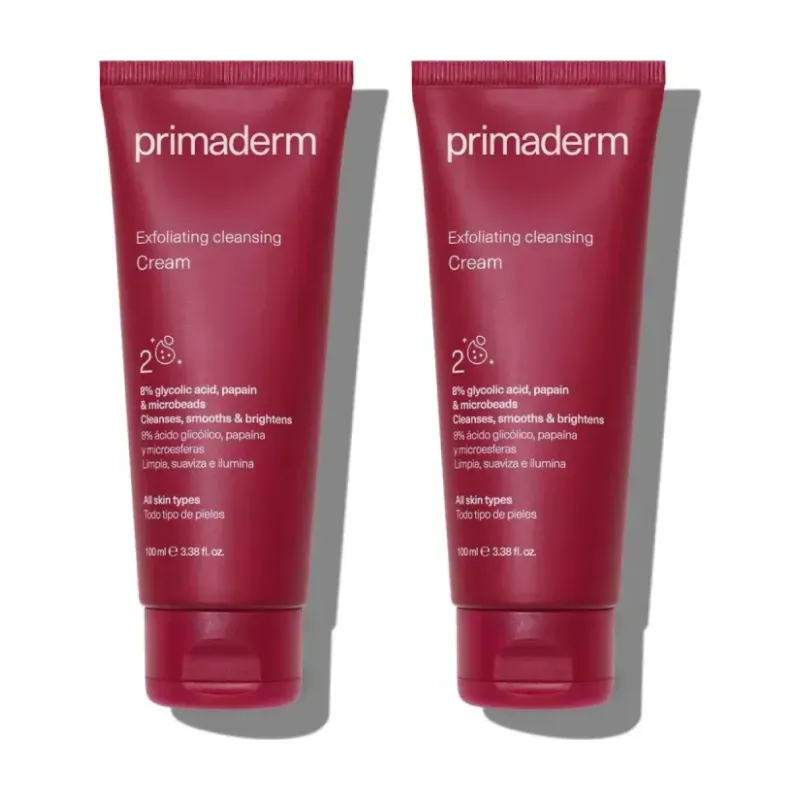 Primaderm Exfoliating Cleansing Cream Duplo, 2 x 100 ml | Farmacia Barata Primaderm Exfoliating Cleansing Cream Duplo, 2 x 100 ml | Farmacia Barata