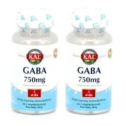 KAL Small GABA 750 mg Duplo, 2 x 30 comprimidos.