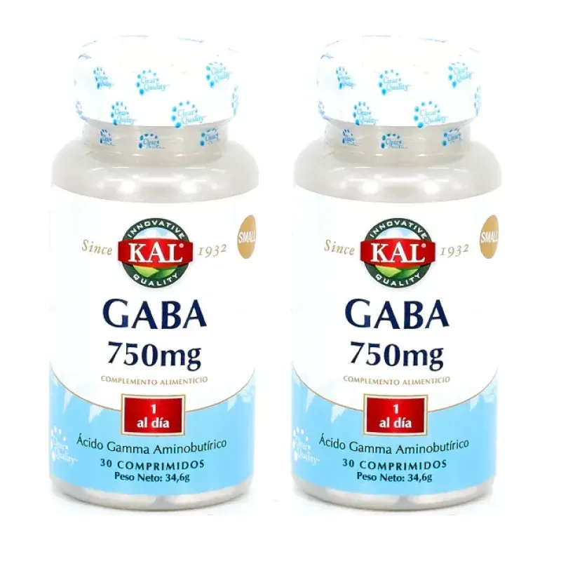 KAL Small GABA 750 mg Duplo, 2 x 30 comprimidos. | Farmacia Barata KAL Small GABA 750 mg Duplo, 2 x 30 comprimidos. | Farmacia Barata
