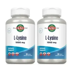 Kal L-Lysine 1000mg Duplo, 2 x 100 comprimidos
