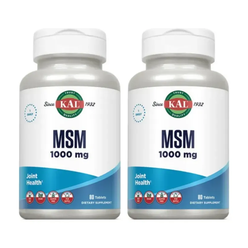 KAL MSM 1000 mg Duplo, 2 x 80 comprimidos | Farmacia Barata