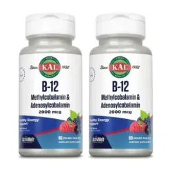 Solaray B12 Methylcobalamin & Adenosylcobalamin Duplo, 2 x 2000mg