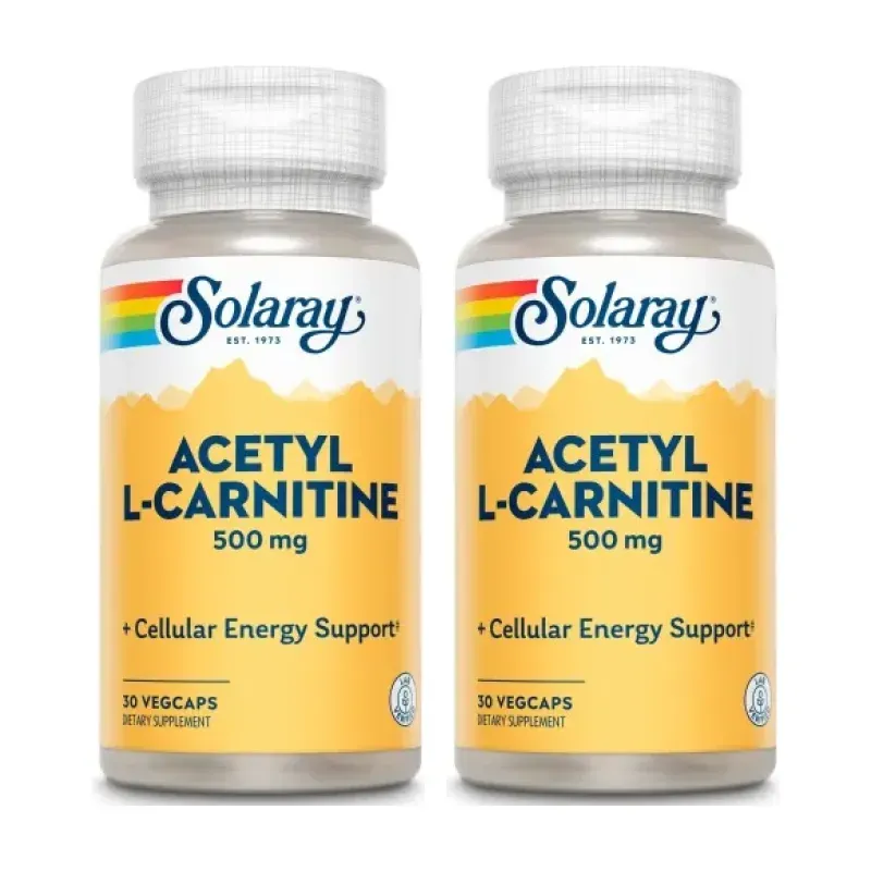 Solaray Acetil L-Carnitina 500mg Duplo, 2 x 30 vegcaps | Farmacia Barata Solaray Acetil L-Carnitina 500mg Duplo, 2 x 30 vegcaps | Farmacia Barata