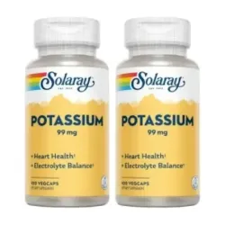 Solaray Potasio Citrato Duplo, 2 x 60 cápsulas vegetales