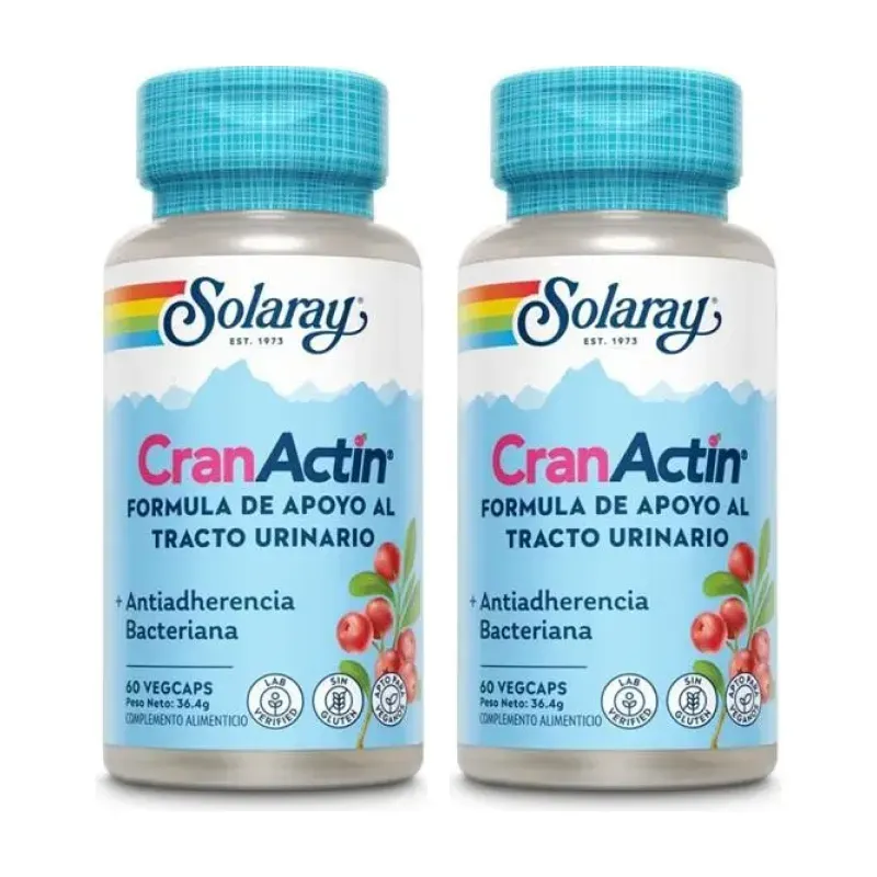 Solaray CranActin 300PAC Duplo, 2 x 60 cápsulas veganas | Farmacia Barata Solaray CranActin 300PAC Duplo, 2 x 60 cápsulas veganas | Farmacia Barata