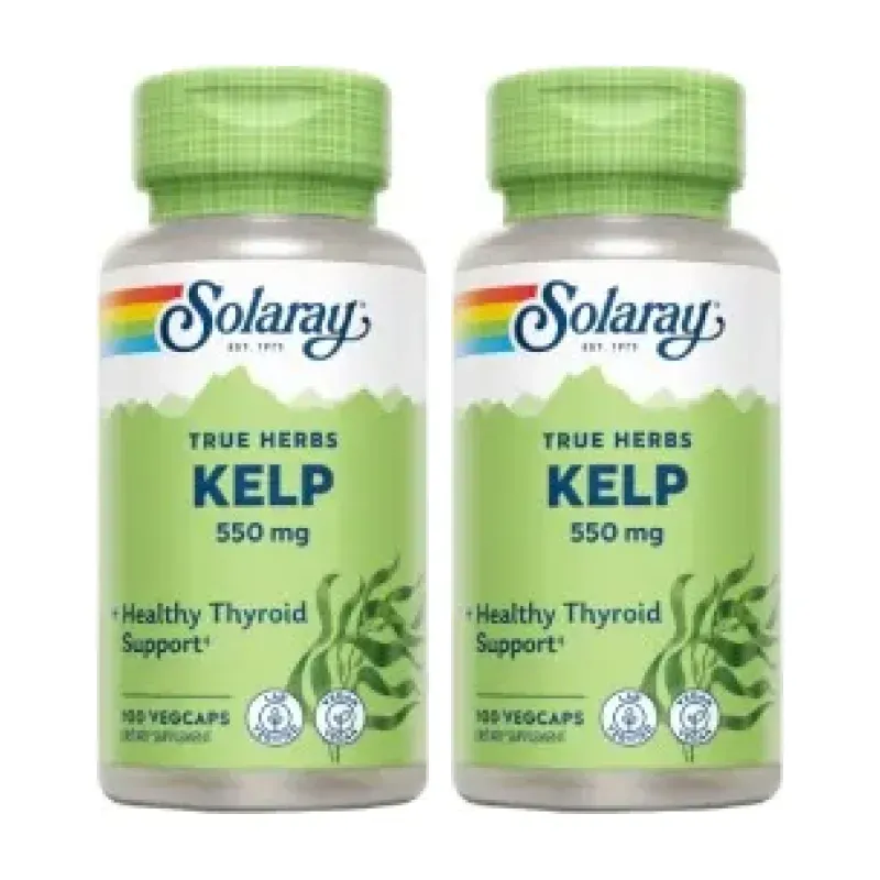 Solaray Kelp 550 mg Duplo, 2 x 100 cápsulas vegetales | Farmacia Barata