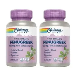 Solaray Fenugreek Fenogreco 700 mg Duplo, 2 x 90 cápsulas vegetales