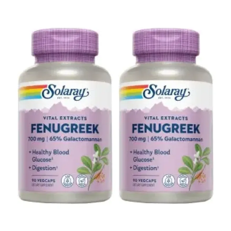 Solaray Fenugreek Fenogreco 700 mg Duplo, 2 x 90 cápsulas vegetales | Farmacia Barata Solaray Fenugreek Fenogreco 700 mg Duplo, 2 x 90 cápsulas vegetales | Farmacia Barata