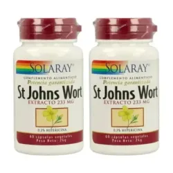 Solaray St. John's Wort Duplo, 2 x 60 cápsulas vegetales