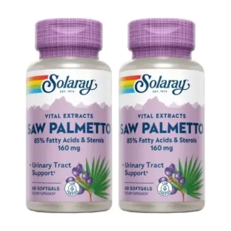 Solaray Saw Palmetto Duplo, 2 x 60 perlas | Farmacia Barata Solaray Saw Palmetto Duplo, 2 x 60 perlas | Farmacia Barata